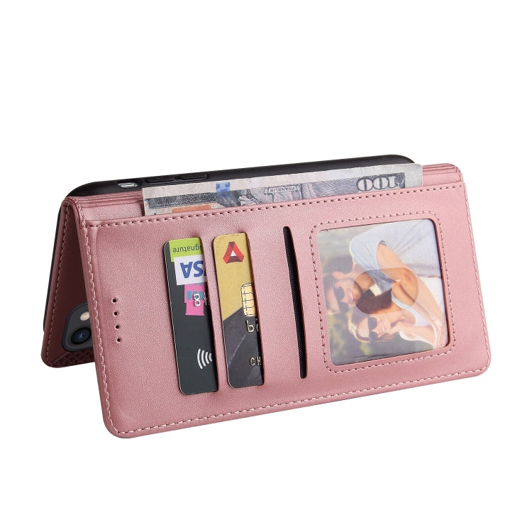 For iPhone 13 GQUTROBE Skin Feel Magnetic Leather Phone Case(Rose Gold) - iPhone 13 Cases by GQUTROBE | Online Shopping UK | buy2fix