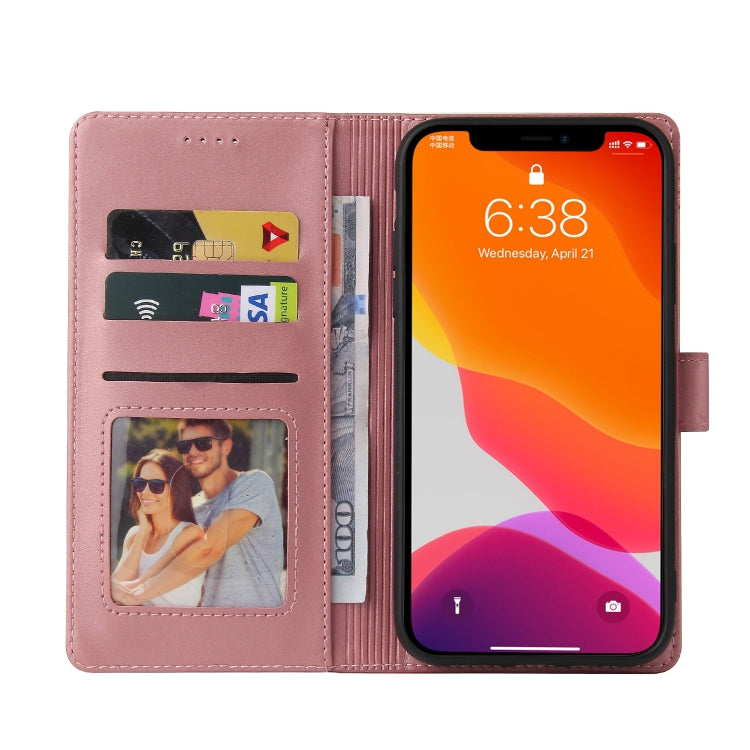 For iPhone 12 Pro Max GQUTROBE Skin Feel Magnetic Leather Phone Case(Rose Gold) - iPhone 12 Pro Max Cases by GQUTROBE | Online Shopping UK | buy2fix