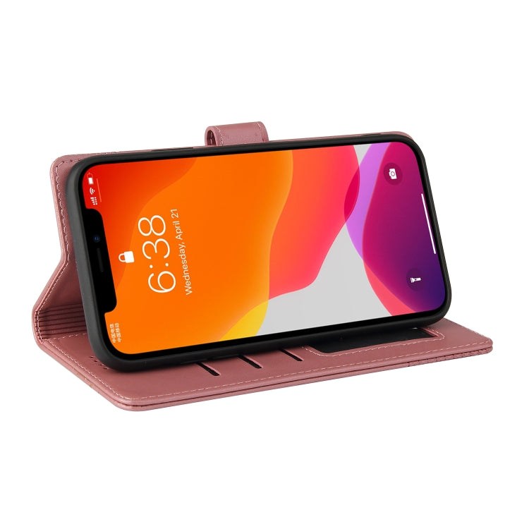 For iPhone 12 Pro Max GQUTROBE Skin Feel Magnetic Leather Phone Case(Rose Gold) - iPhone 12 Pro Max Cases by GQUTROBE | Online Shopping UK | buy2fix