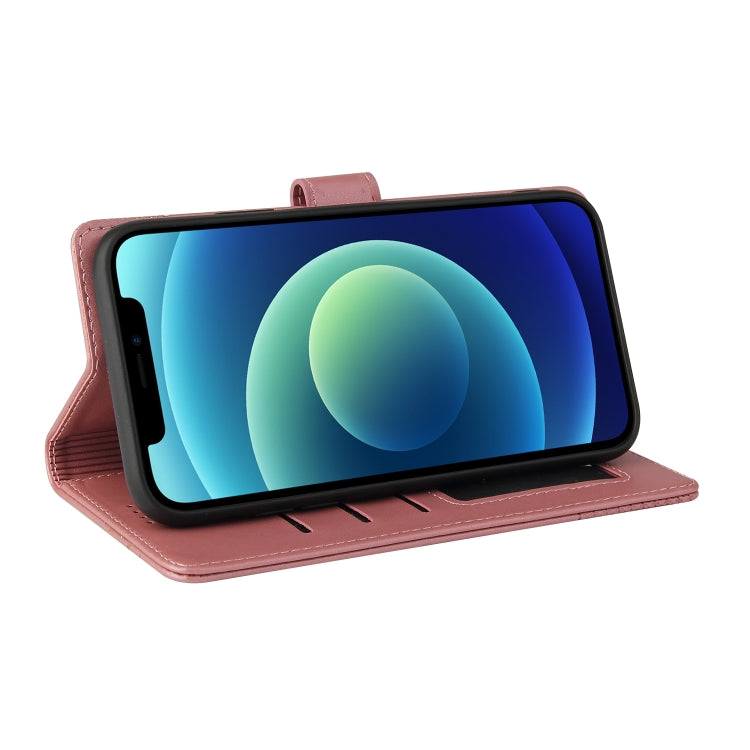 For iPhone 12 / 12 Pro GQUTROBE Skin Feel Magnetic Leather Phone Case(Rose Gold) - iPhone 12 / 12 Pro Cases by GQUTROBE | Online Shopping UK | buy2fix