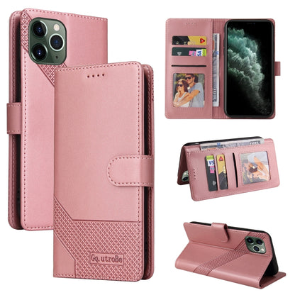 For iPhone 11 Pro GQUTROBE Skin Feel Magnetic Leather Phone Case (Rose Gold) - iPhone 11 Pro Cases by GQUTROBE | Online Shopping UK | buy2fix