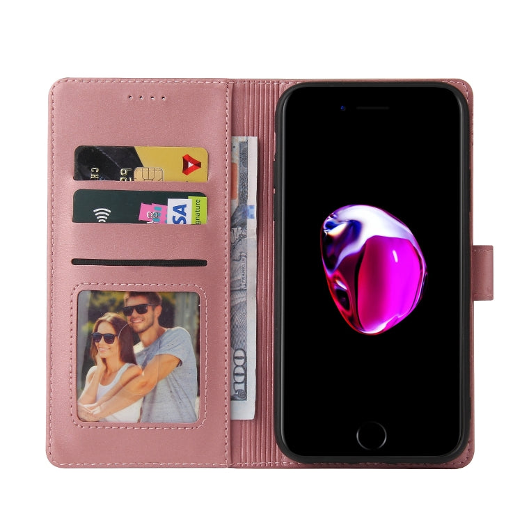 For iPhone SE 2022 / SE 2020 / 8 / 7 GQUTROBE Skin Feel Magnetic Leather Phone Case(Rose Gold) - iPhone SE 2022 / 2020 / 8 / 7 Cases by GQUTROBE | Online Shopping UK | buy2fix