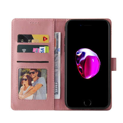 For iPhone SE 2022 / SE 2020 / 8 / 7 GQUTROBE Skin Feel Magnetic Leather Phone Case(Rose Gold) - iPhone SE 2022 / 2020 / 8 / 7 Cases by GQUTROBE | Online Shopping UK | buy2fix