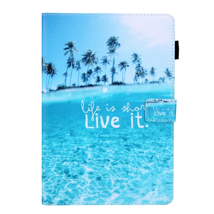 For iPad Pro 11 (2020) & (2018) Painted Pattern Tablet PC Protective Leather Case with Bracket & Card Slot & Photo Holder(Beach) - iPad Pro 11 (2018) Cases by buy2fix | Online Shopping UK | buy2fix