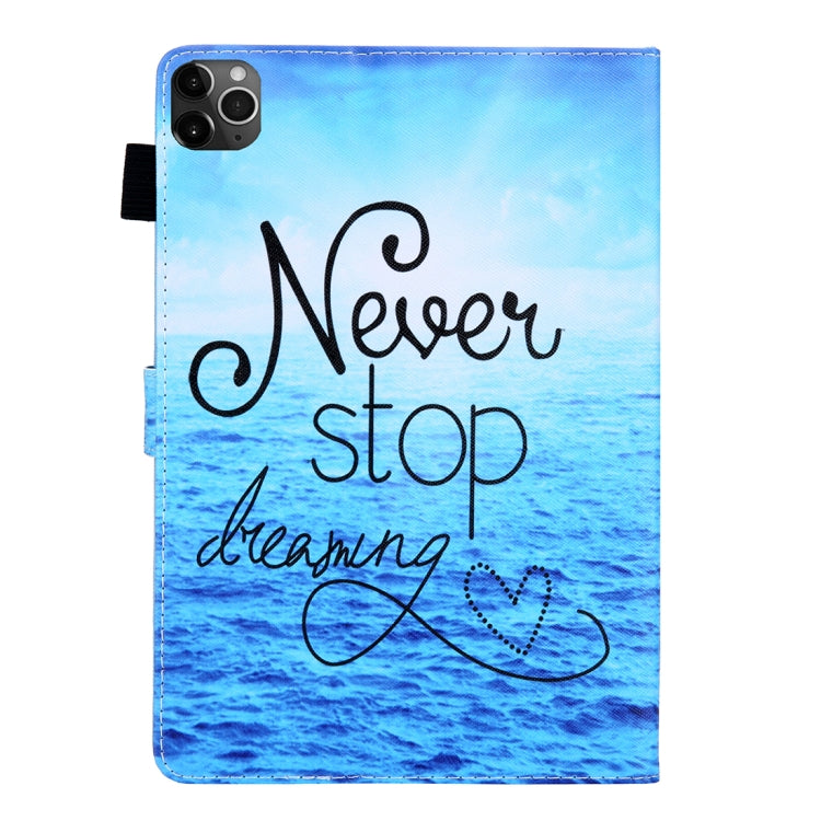 For iPad Pro 11 (2020) & (2018) Painted Pattern Tablet PC Protective Leather Case with Bracket & Card Slot & Photo Holder(Never Stop) - iPad Pro 11 (2018) Cases by buy2fix | Online Shopping UK | buy2fix