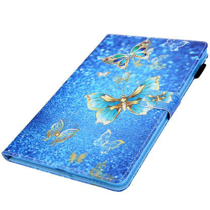 For iPad Pro 11 (2020) & (2018) Painted Pattern Tablet PC Protective Leather Case with Bracket & Card Slot & Photo Holder(Golden Butterfly) - iPad Pro 11 (2018) Cases by buy2fix | Online Shopping UK | buy2fix