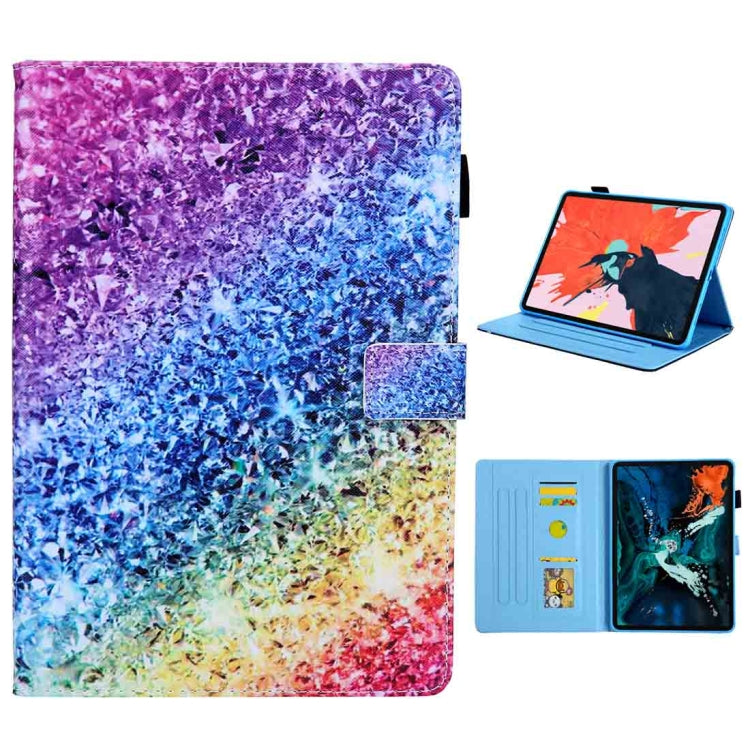 For iPad Pro 11 (2020) & (2018) Painted Pattern Tablet PC Protective Leather Case with Bracket & Card Slot & Photo Holder(Colorful Diamonds) - iPad Pro 11 (2018) Cases by buy2fix | Online Shopping UK | buy2fix