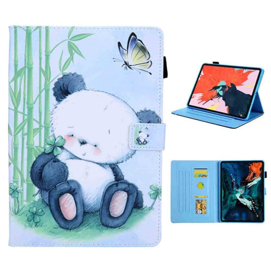 For iPad Pro 11 (2020) & (2018) Painted Pattern Tablet PC Protective Leather Case with Bracket & Card Slot & Photo Holder(Panda) - iPad Pro 11 (2018) Cases by buy2fix | Online Shopping UK | buy2fix