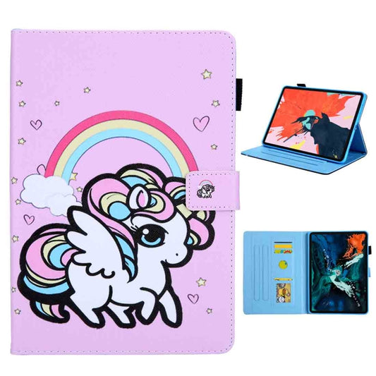 For iPad Pro 11 (2020) & (2018) Painted Pattern Tablet PC Protective Leather Case with Bracket & Card Slot & Photo Holder(Rainbow Unicorn) - iPad Pro 11 (2018) Cases by buy2fix | Online Shopping UK | buy2fix