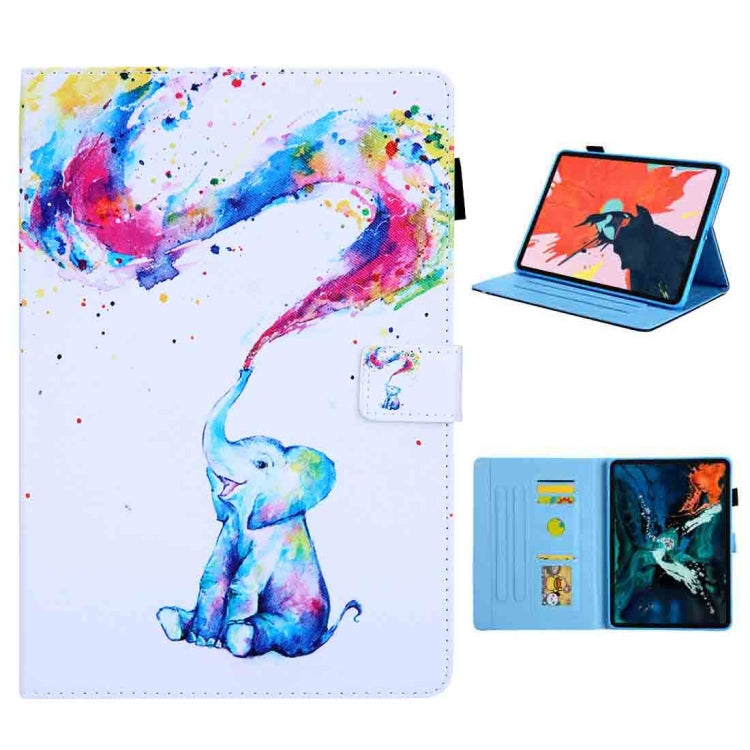 For iPad Pro 11 (2020) & (2018) Painted Pattern Tablet PC Protective Leather Case with Bracket & Card Slot & Photo Holder(Colorful Elephant) - iPad Pro 11 (2018) Cases by buy2fix | Online Shopping UK | buy2fix