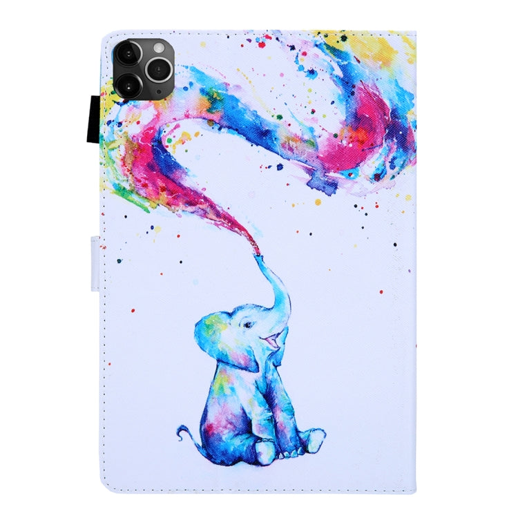 For iPad Pro 11 (2020) & (2018) Painted Pattern Tablet PC Protective Leather Case with Bracket & Card Slot & Photo Holder(Colorful Elephant) - iPad Pro 11 (2018) Cases by buy2fix | Online Shopping UK | buy2fix
