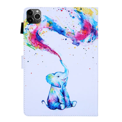 For iPad Pro 11 (2020) & (2018) Painted Pattern Tablet PC Protective Leather Case with Bracket & Card Slot & Photo Holder(Colorful Elephant) - iPad Pro 11 (2018) Cases by buy2fix | Online Shopping UK | buy2fix