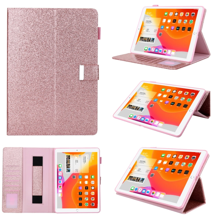 For iPad Pro 11 (2020) & (2018) Small Metal Button Magnetic Attraction Tablet PC Protective Leather Case with Deformable Bracket & Handle & Card Slots & Pen Slot & Sleep / Wake-up Function(Rose Gold) - iPad Pro 11 (2018) Cases by buy2fix | Online Shopping UK | buy2fix