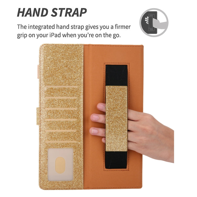 For iPad Pro 11 (2020) & (2018) Small Metal Button Magnetic Attraction Tablet PC Protective Leather Case with Deformable Bracket & Handle & Card Slots & Pen Slot & Sleep / Wake-up Function(Gold) - iPad Pro 11 (2018) Cases by buy2fix | Online Shopping UK | buy2fix