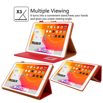 For iPad Pro 11 (2020) & (2018) Small Metal Button Magnetic Attraction Tablet PC Protective Leather Case with Deformable Bracket & Handle & Card Slots & Pen Slot & Sleep / Wake-up Function(Red) - iPad Pro 11 (2018) Cases by buy2fix | Online Shopping UK | buy2fix