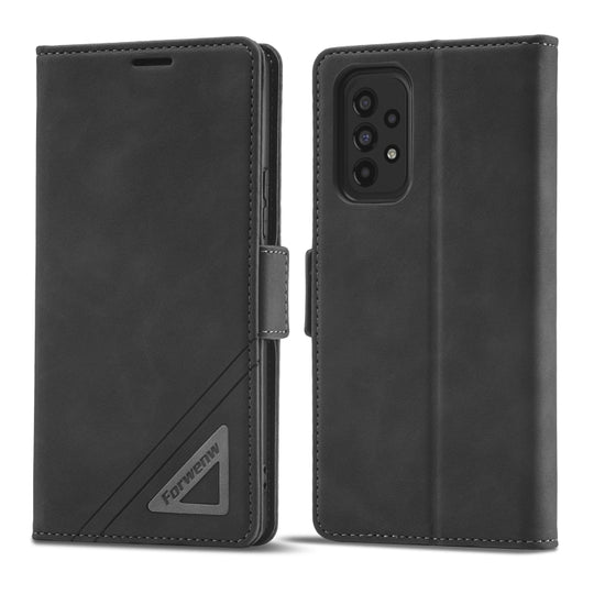 For Samsung Galaxy A23 / F23 / M23 Forwenw Dual-side Buckle Leather Phone Case(Black)