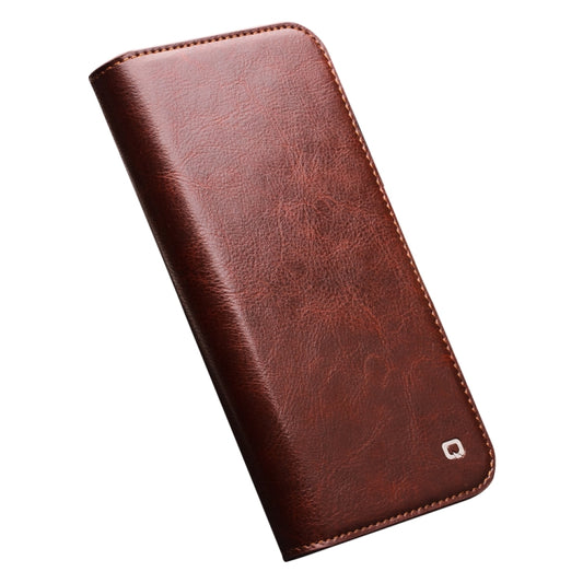 For iPhone 14 Pro QIALINO Horizontal Flip Leather Phone Case(Brown) by QIALINO