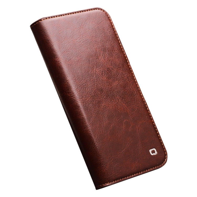 For iPhone 14 Pro Max QIALINO Horizontal Flip Leather Phone Case (Brown) - iPhone 14 Pro Max Cases by QIALINO | Online Shopping UK | buy2fix