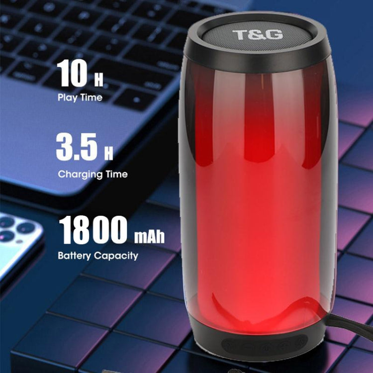 T&G TG335 1800mAh Portable Color LED Wireless Bluetooth Speaker(Red) - Desktop Speaker by T&G | Online Shopping UK | buy2fix