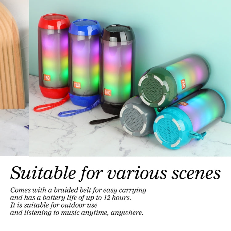 T&G TG643 Portable LED Light Waterproof Subwoofer Wireless Bluetooth Speaker(Grey) - Waterproof Speaker by T&G | Online Shopping UK | buy2fix