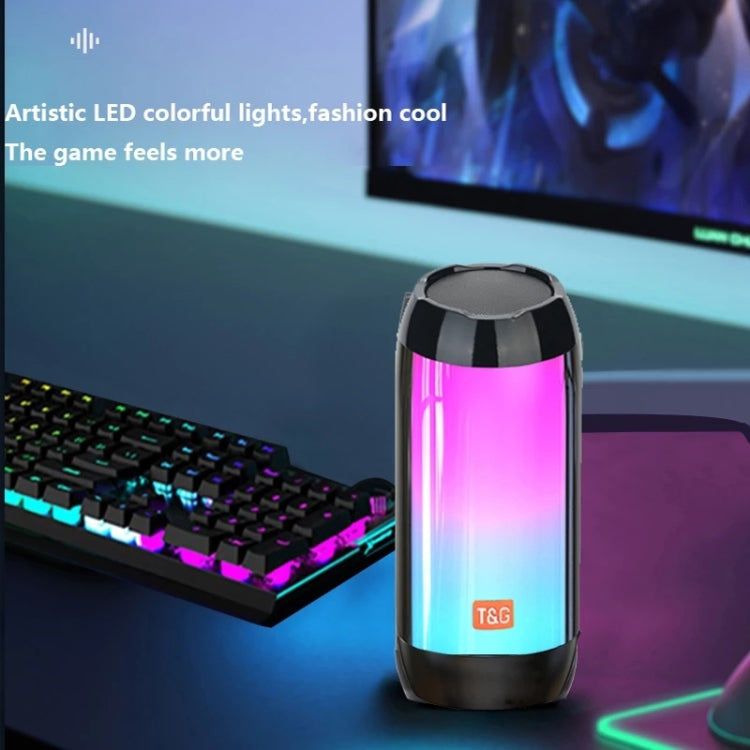 T&G TG643 Portable LED Light Waterproof Subwoofer Wireless Bluetooth Speaker(Red) - Waterproof Speaker by T&G | Online Shopping UK | buy2fix