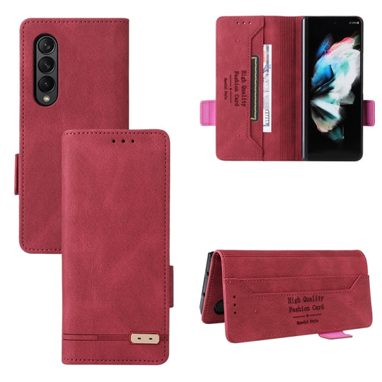 For Samsung Galaxy Z Fold4 Magnetic Clasp Flip Leather Phone Case(Red)