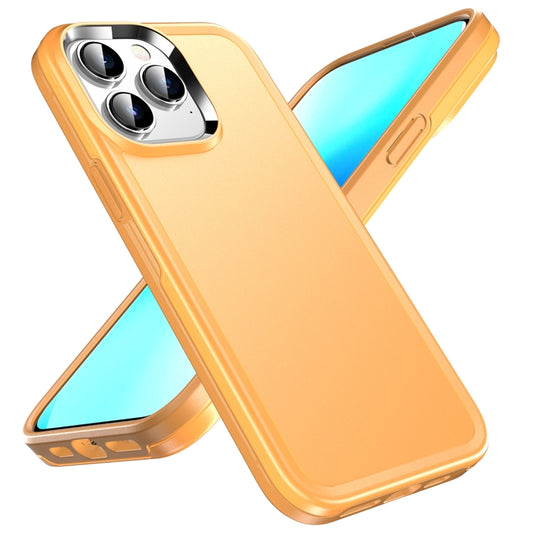 For iPhone 13 Pro Double Solid Color Armor Phone Case (Orange) by buy2fix