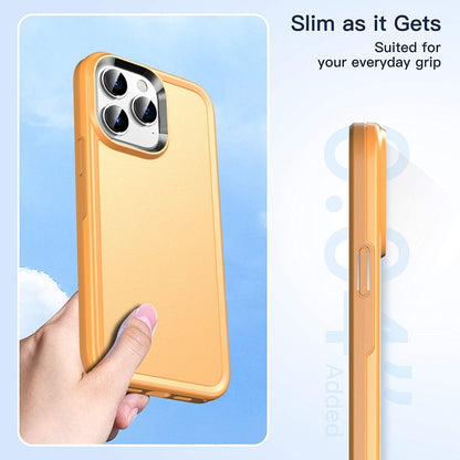 For iPhone 13 Pro Double Solid Color Armor Phone Case (Orange) by buy2fix