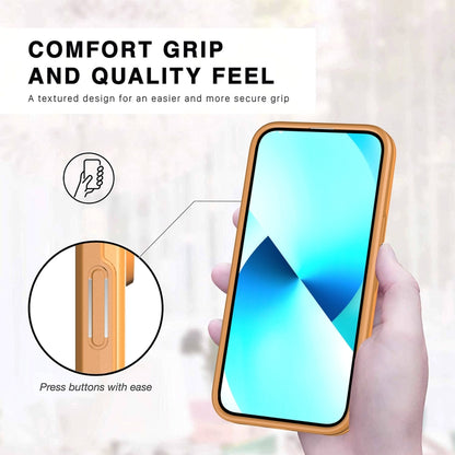 For iPhone 13 Pro Double Solid Color Armor Phone Case (Orange) by buy2fix