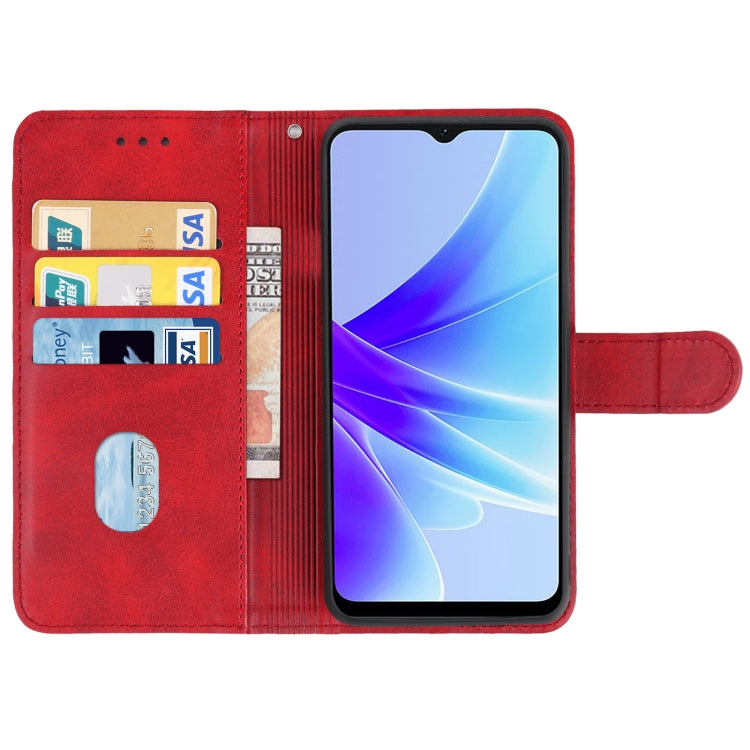 For OPPO A57s Leather Phone Case(Red) - OPPO Cases by buy2fix | Online Shopping UK | buy2fix