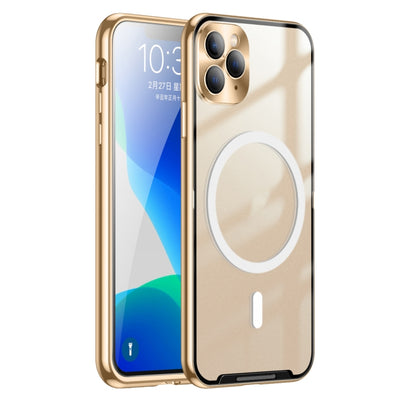 For iPhone 11 Pro MagSafe Frosted Metal Phone Case (Gold) - iPhone 11 Pro Cases by buy2fix | Online Shopping UK | buy2fix
