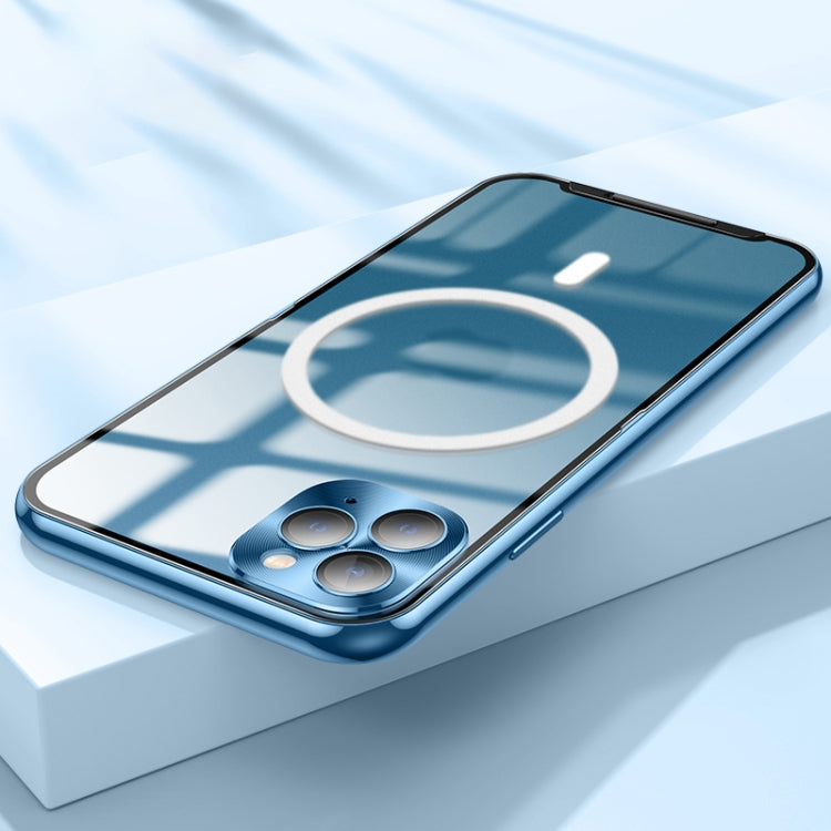 For iPhone 11 Pro MagSafe Frosted Metal Phone Case (Blue) - iPhone 11 Pro Cases by buy2fix | Online Shopping UK | buy2fix