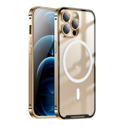 For iPhone 12 Pro Max MagSafe Frosted Metal Phone Case(Gold) - iPhone 12 Pro Max Cases by buy2fix | Online Shopping UK | buy2fix