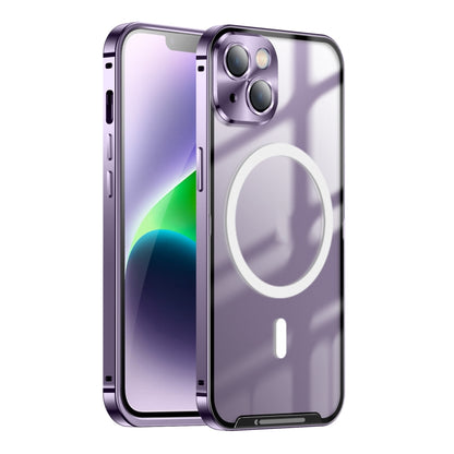 For iPhone 14 Plus MagSafe Frosted Metal Phone Case (Purple) - iPhone 14 Plus Cases by buy2fix | Online Shopping UK | buy2fix