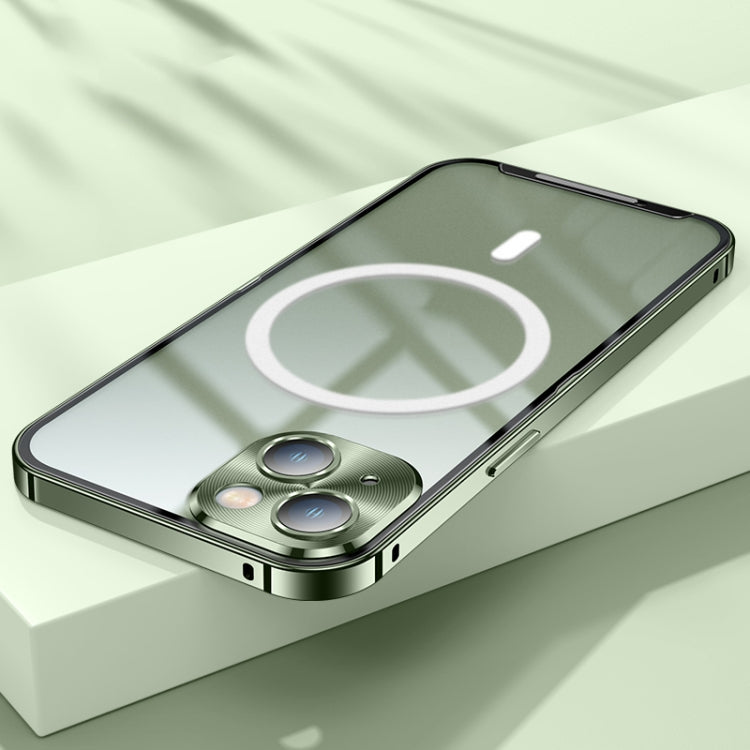 For iPhone 14 Plus MagSafe Frosted Metal Phone Case (Purple) - iPhone 14 Plus Cases by buy2fix | Online Shopping UK | buy2fix