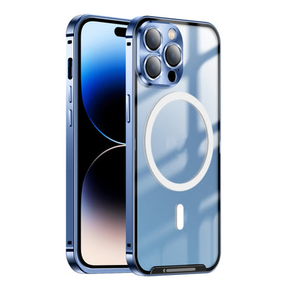 For iPhone 14 Pro Max MagSafe Frosted Metal Phone Case (Blue) - iPhone 14 Pro Max Cases by buy2fix | Online Shopping UK | buy2fix