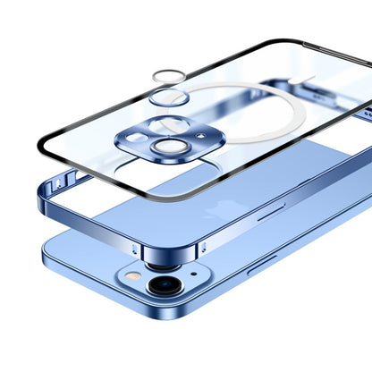 For iPhone 14 Pro Max MagSafe Frosted Metal Phone Case (Blue) - iPhone 14 Pro Max Cases by buy2fix | Online Shopping UK | buy2fix