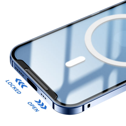 For iPhone 14 Pro Max MagSafe Frosted Metal Phone Case (Blue) - iPhone 14 Pro Max Cases by buy2fix | Online Shopping UK | buy2fix
