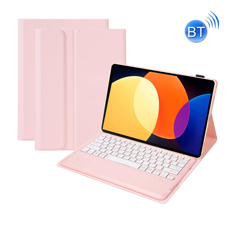 A0N4 Detachable Sheep Pattern TPU Bluetooth Keyboard Tablet Leather Case For Xiaomi Pad 5 Pro 12.4(Pink) - More Tablet Cases by buy2fix | Online Shopping UK | buy2fix