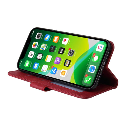 For iPhone 13 mini GQUTROBE Right Angle Leather Phone Case (Red) - iPhone 13 mini Cases by GQUTROBE | Online Shopping UK | buy2fix