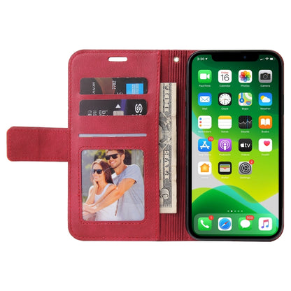For iPhone 13 mini GQUTROBE Right Angle Leather Phone Case (Red) - iPhone 13 mini Cases by GQUTROBE | Online Shopping UK | buy2fix
