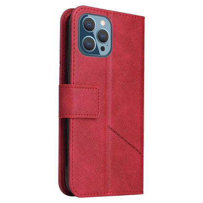 For iPhone 13 Pro GQUTROBE Right Angle Leather Phone Case (Red) - iPhone 13 Pro Cases by GQUTROBE | Online Shopping UK | buy2fix