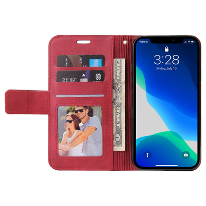 For iPhone 13 Pro GQUTROBE Right Angle Leather Phone Case (Red) - iPhone 13 Pro Cases by GQUTROBE | Online Shopping UK | buy2fix
