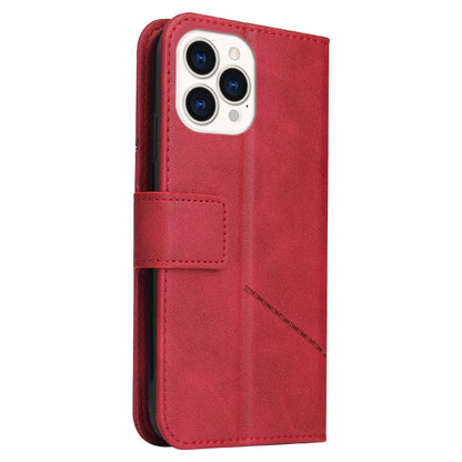 For iPhone 13 Pro Max GQUTROBE Right Angle Leather Phone Case (Red) - iPhone 13 Pro Max Cases by GQUTROBE | Online Shopping UK | buy2fix