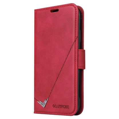 For iPhone 12 mini GQUTROBE Right Angle Leather Phone Case (Red) - iPhone 12 mini Cases by GQUTROBE | Online Shopping UK | buy2fix