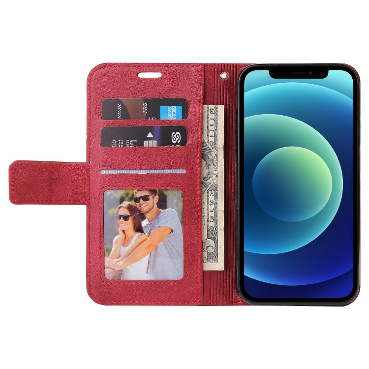 For iPhone 12 mini GQUTROBE Right Angle Leather Phone Case (Red) - iPhone 12 mini Cases by GQUTROBE | Online Shopping UK | buy2fix