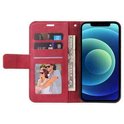 For iPhone 12 mini GQUTROBE Right Angle Leather Phone Case (Red) - iPhone 12 mini Cases by GQUTROBE | Online Shopping UK | buy2fix