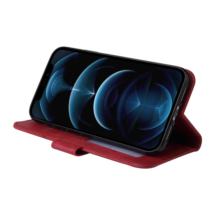 For iPhone 12 Pro Max GQUTROBE Right Angle Leather Phone Case(Red) - iPhone 12 Pro Max Cases by GQUTROBE | Online Shopping UK | buy2fix