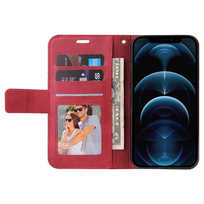 For iPhone 12 Pro Max GQUTROBE Right Angle Leather Phone Case(Red) - iPhone 12 Pro Max Cases by GQUTROBE | Online Shopping UK | buy2fix