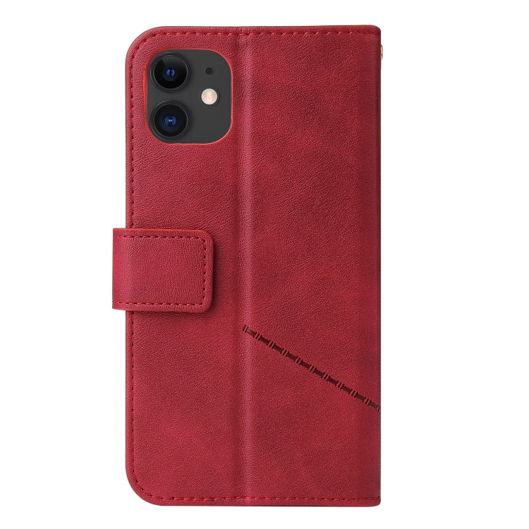 For iPhone 11 GQUTROBE Right Angle Leather Phone Case (Red) - iPhone 11 Cases by GQUTROBE | Online Shopping UK | buy2fix